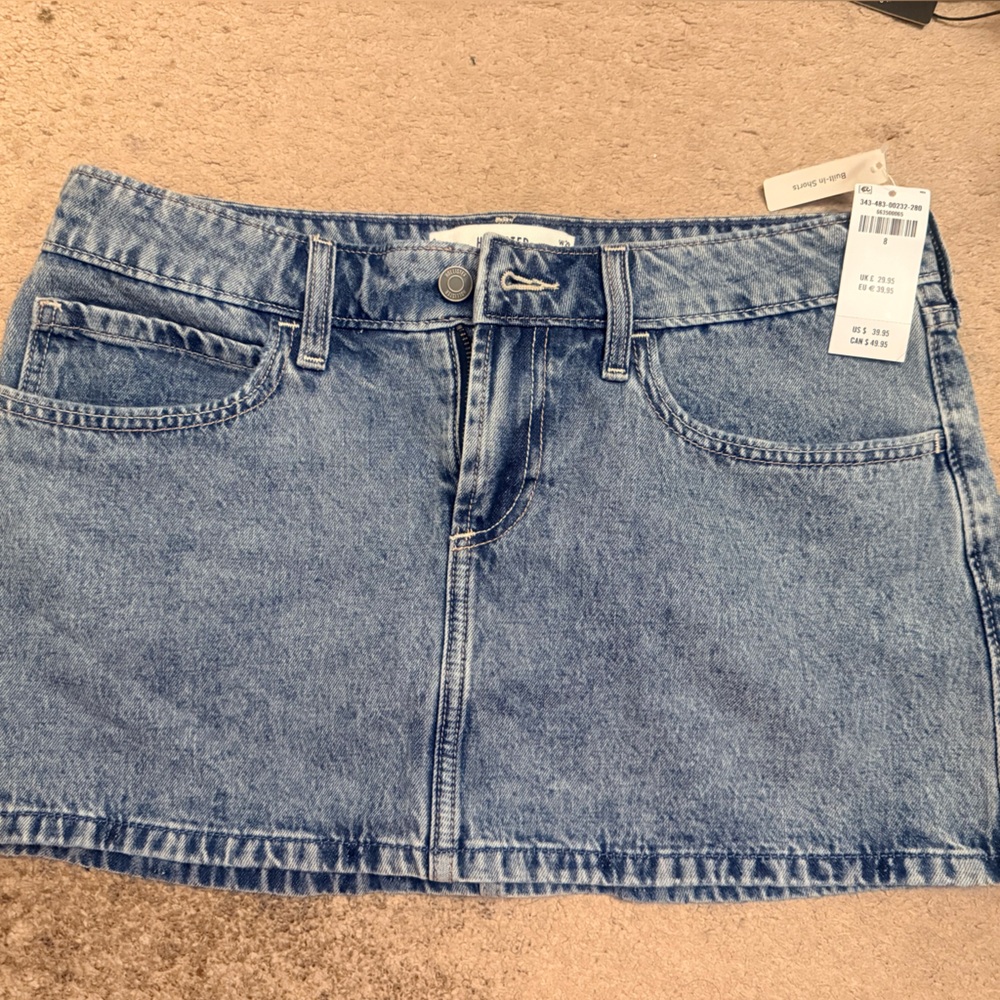 Hollister Blue Denim Mini Skirt